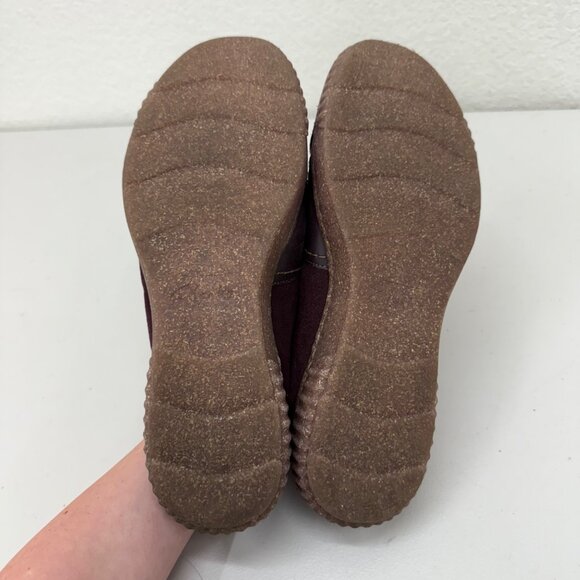 Clarks Collection Caroline Bay Burgundy Suede Slip On Mules Shoes Womens 9.5 M - Picture 8 of 8